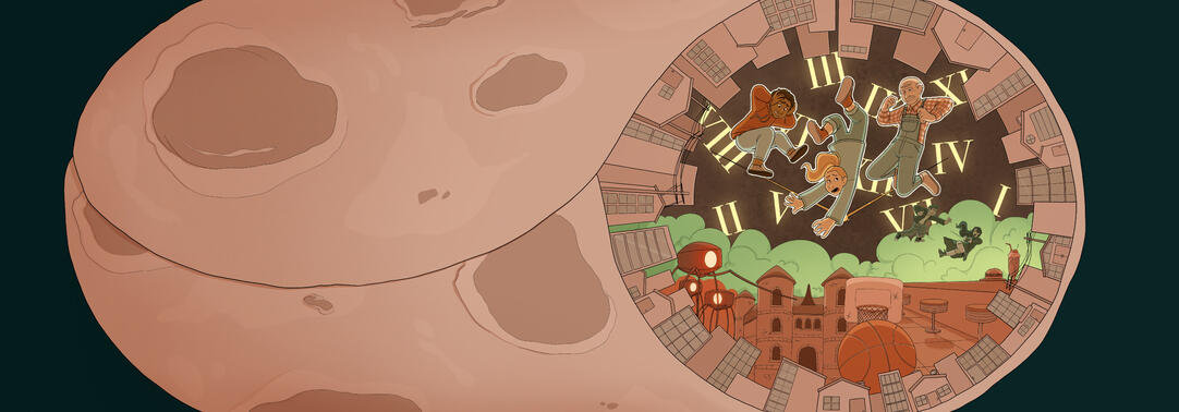 Official cover for "Two Friends and an Old Guy Trapped in a Time Burrito" by Adam Mangum